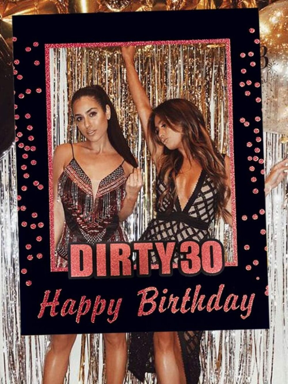 Rose Gold Dirty 30 Photo Props 30th Party Photo Booth Props